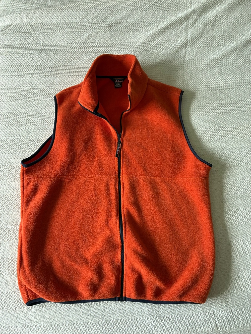 L.L. Bean Men's Orange Fleece Vest